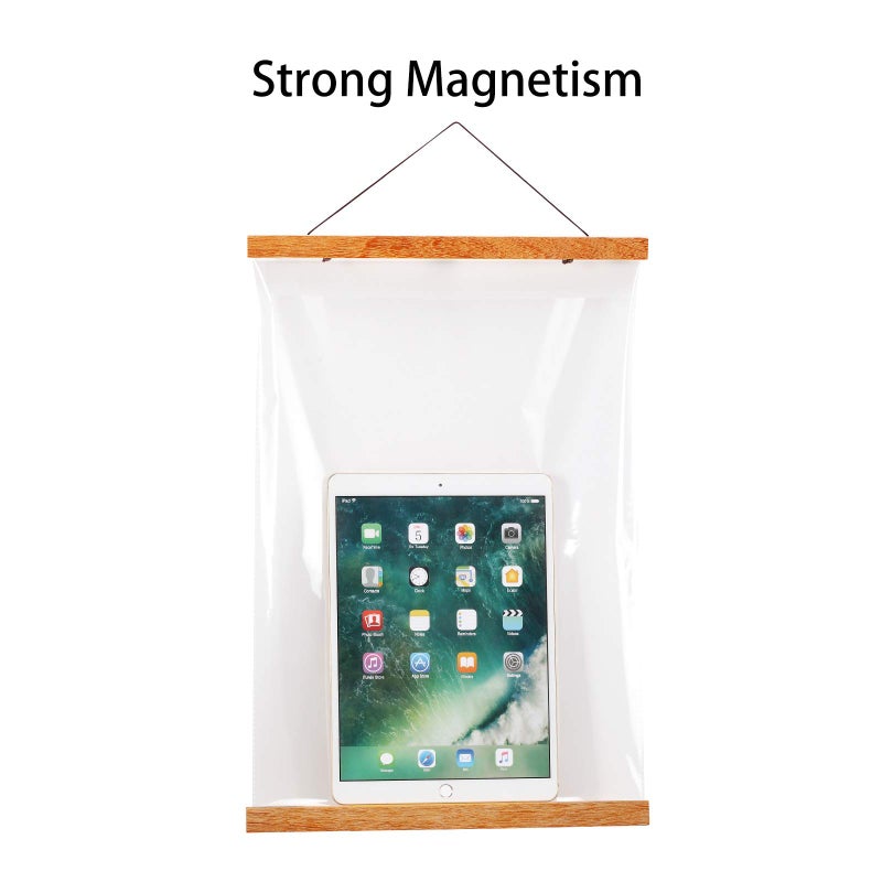 WITCOLOR Magnetic Poster Hanger Frame, 2 Pack Teak Magnet Poster Frame 12x16 12x18 12x36 for Paintings, Photos, Maps, Scrolls, Picture, Canvas Works and Art Prints - Image 2